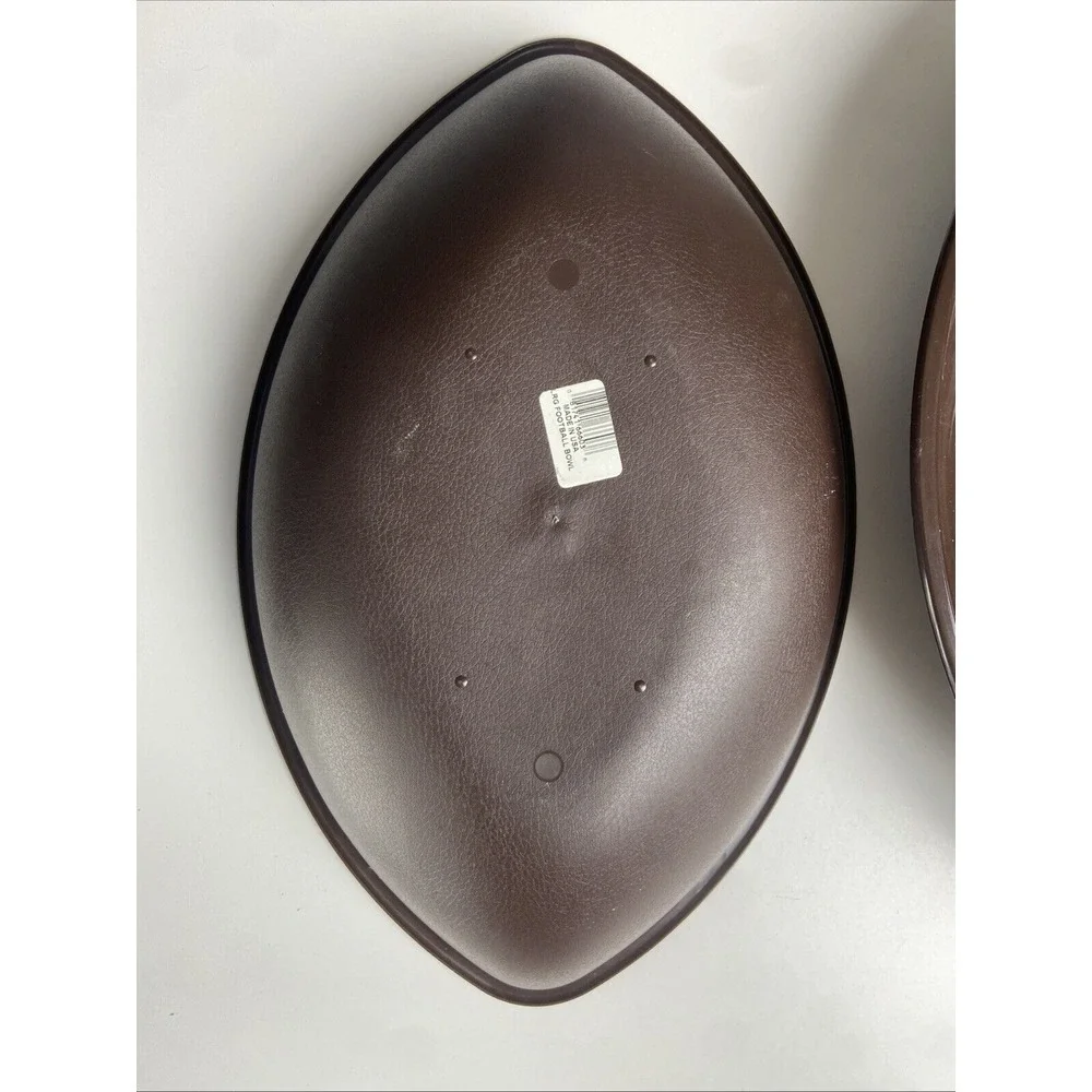 Set Of 2 Vtg Official All Star Football Chip Dip Bowl USA Party Time Tailgating